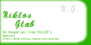 miklos glab business card